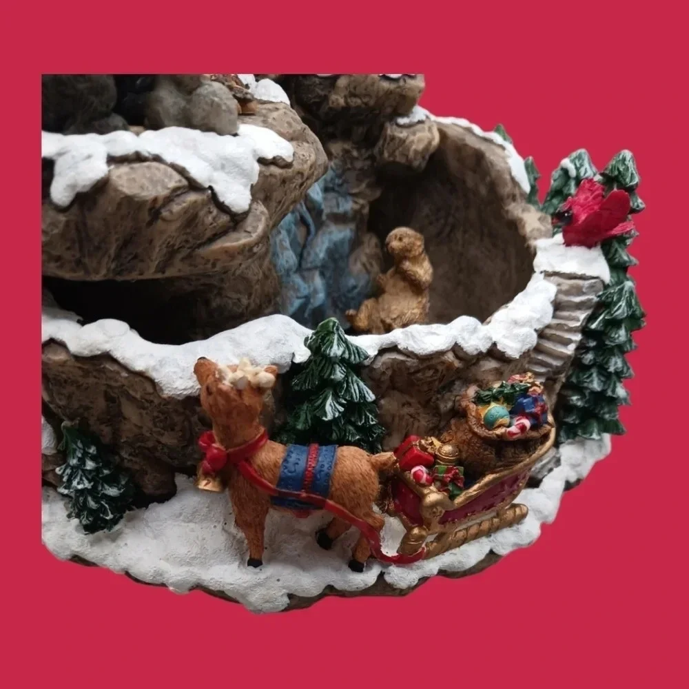 Traditions vtg christmas decorative table top fountain